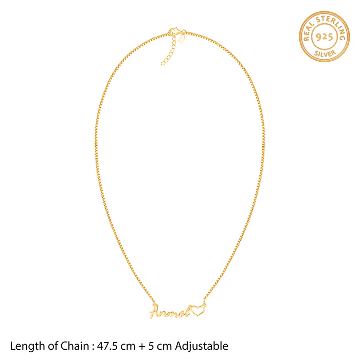 Golden Personalised Life Partner Pendant - Image 6