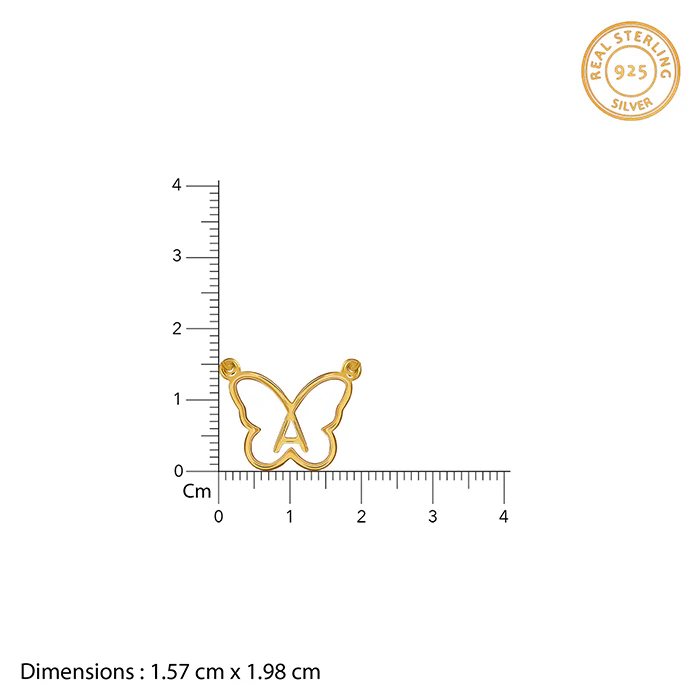 Golden Personalised Like a Butterfly Necklace - Image 5
