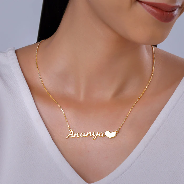 Golden Personalised Love Pendant - Image 4