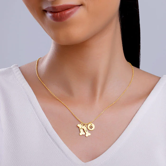 Golden Personalised Pet Lover Necklace - Image 4