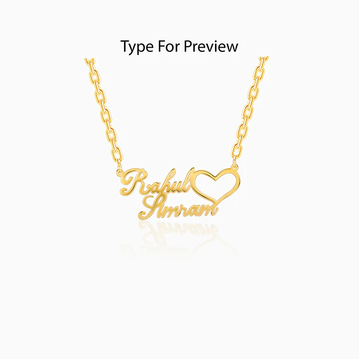 Golden Personalised Precious Sweetheart Pendant - Image 2