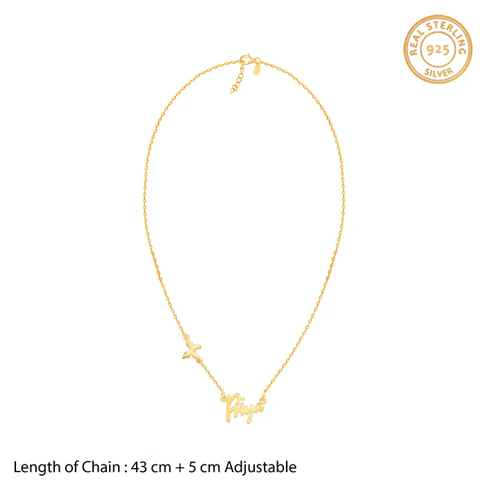 Golden Personalised Pretty Butterfly Necklace - Image 5