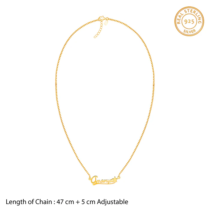 Golden Personalised Star Necklace - Image 6