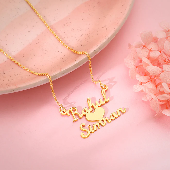 Golden Personalised We Two Pendant - Image 2