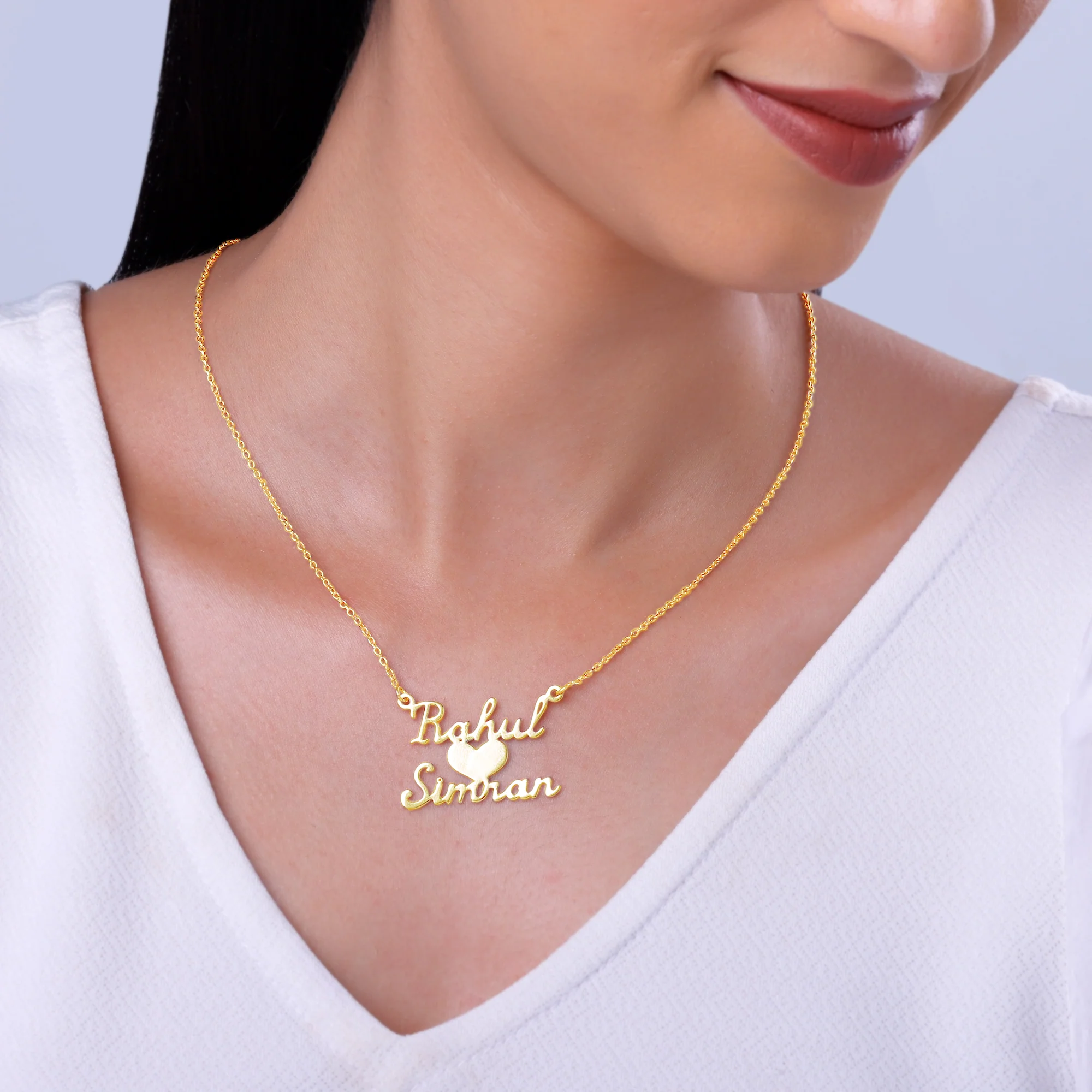 Golden Personalised We Two Pendant - Image 3