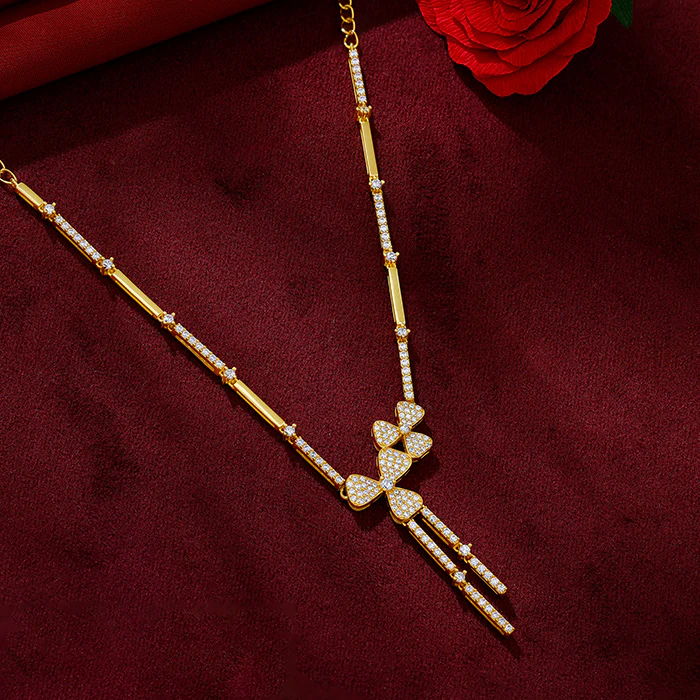 Golden Petal Blush Necklace - Image 2