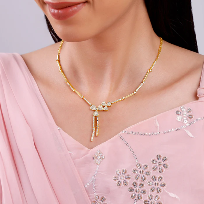 Golden Petal Blush Necklace - Image 3