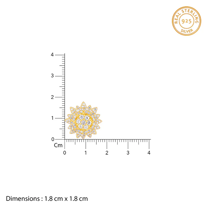 Golden Petals Studs - Image 5
