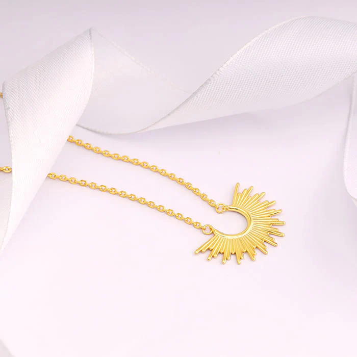 Anushka Sharma Golden Radiant Sunrise Necklace - Image 2