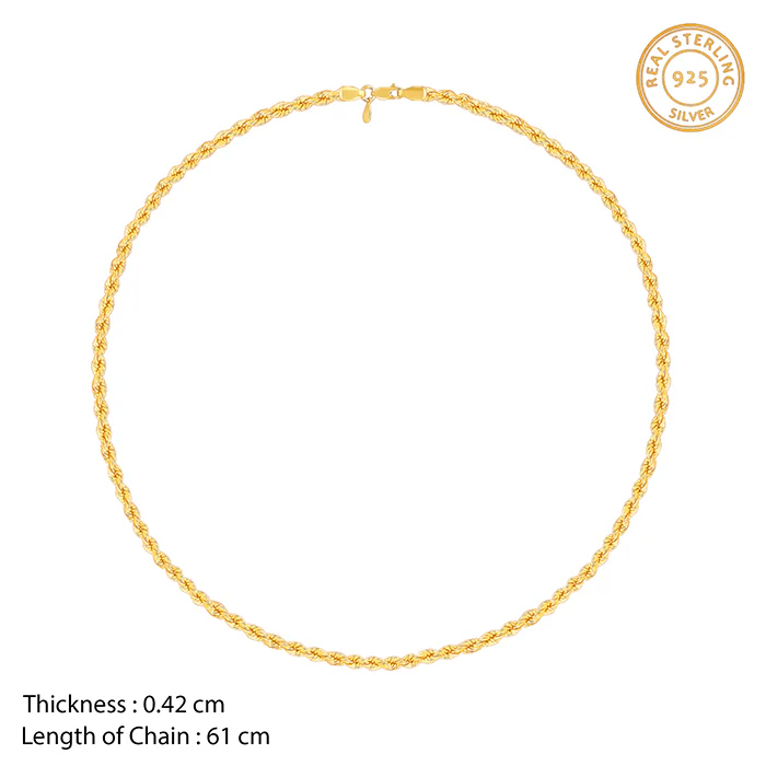 Golden Rope Chain For Him - Image 5