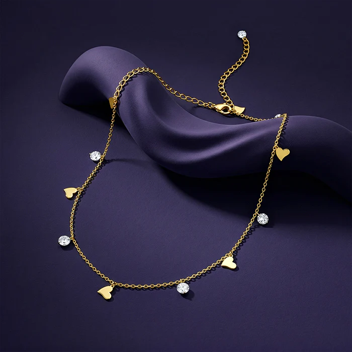Golden Shinny Love Necklace - Image 2