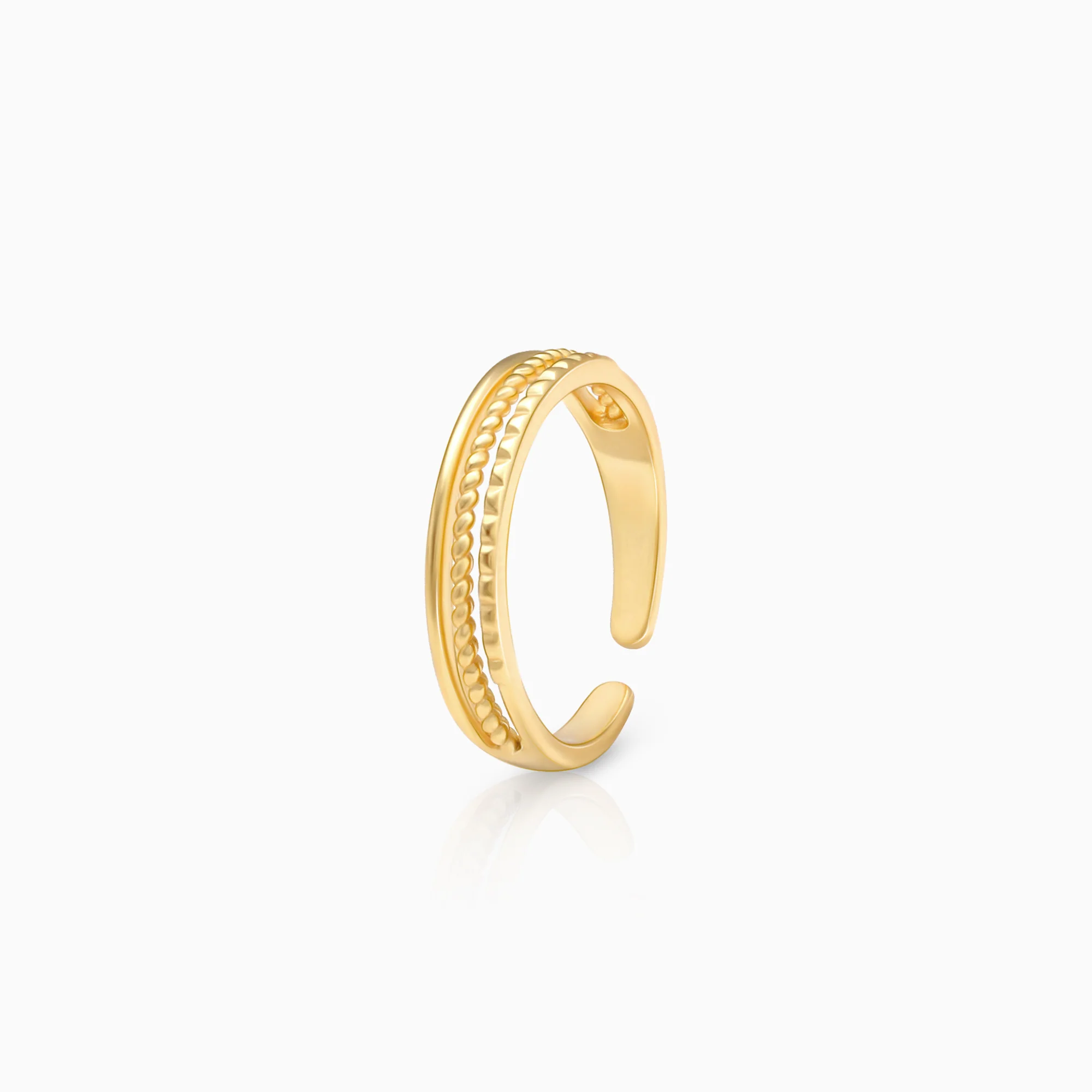 Golden Simplistic Angelic Ring - Image 3