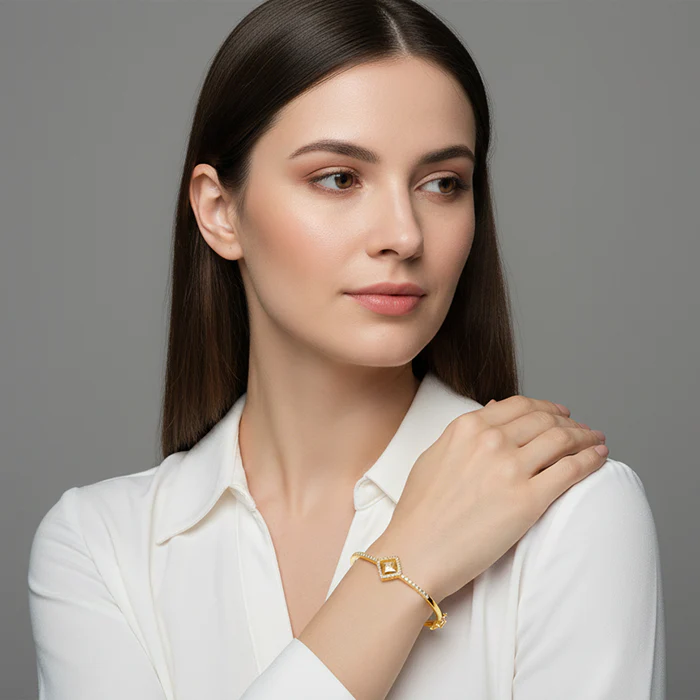 Golden Square Prism Signature Bracelet - Image 6