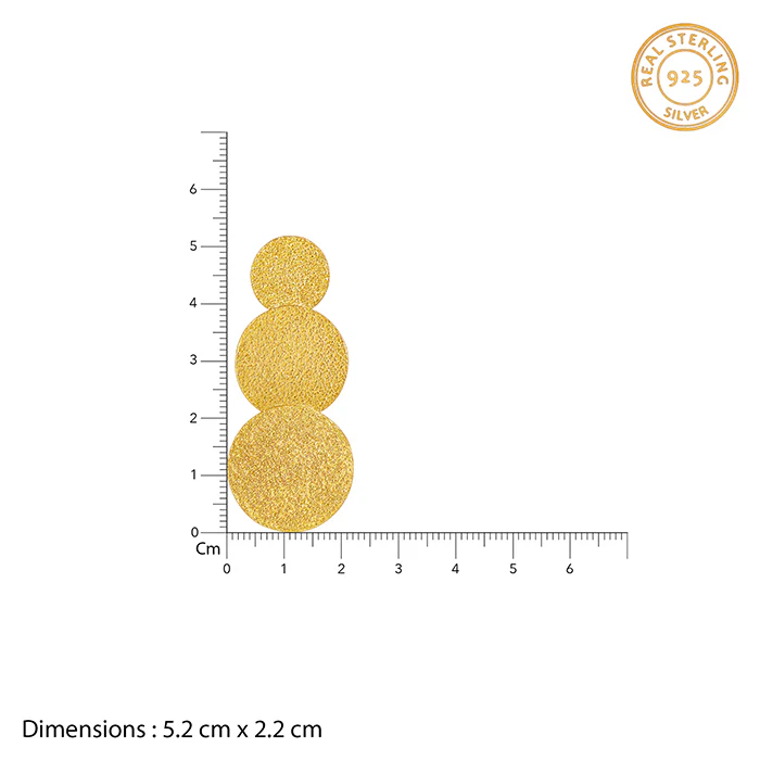 Golden Trinity Orbit Dangler Earrings - Image 4