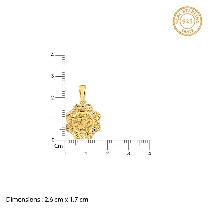 Golden Unique Om Pendant With Box Chain - Image 5