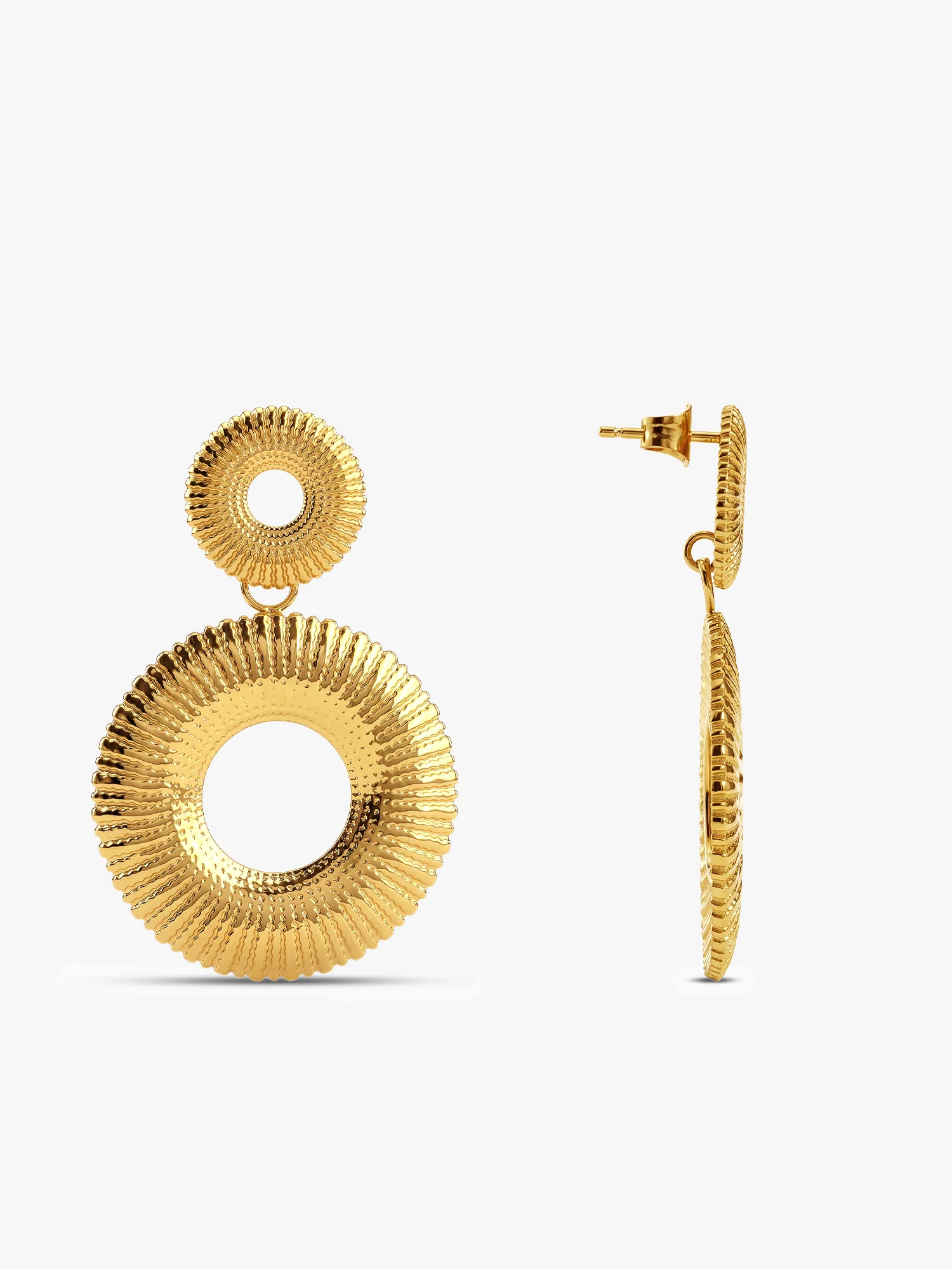 Halo Baby Gold Plated Earrings - Image 5