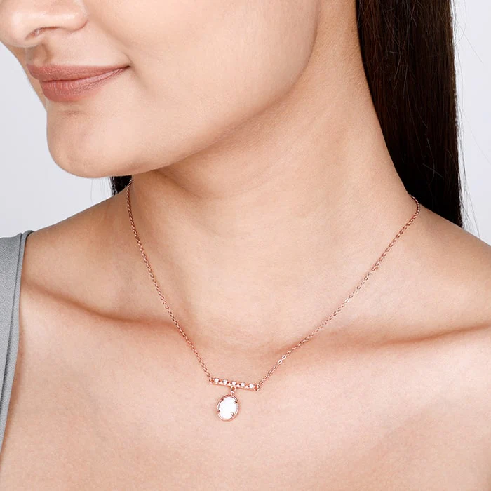 Rose Gold Moonstone Glory Necklace - Image 3