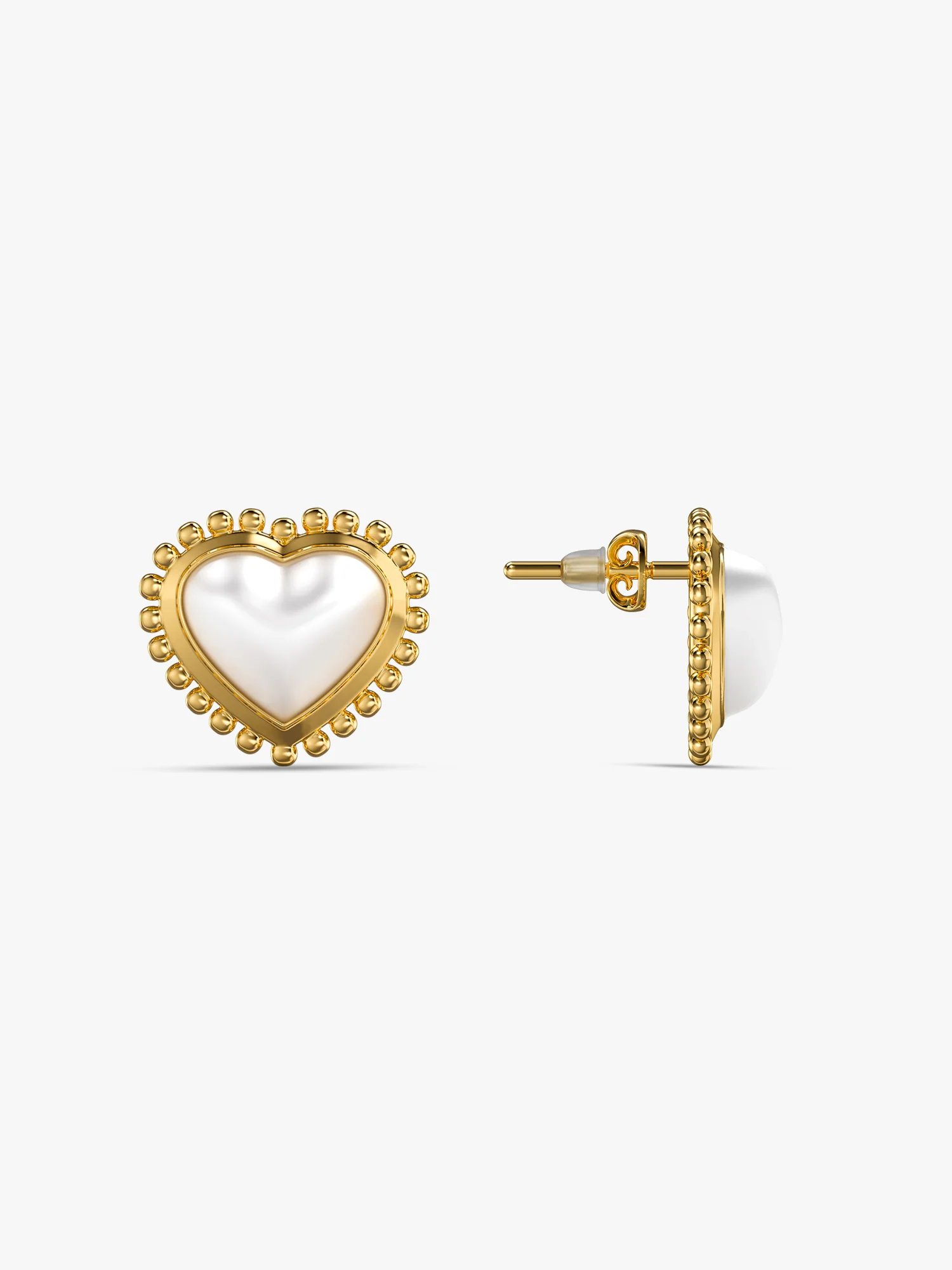 Heart Frame Gold Plated Studs - Image 5
