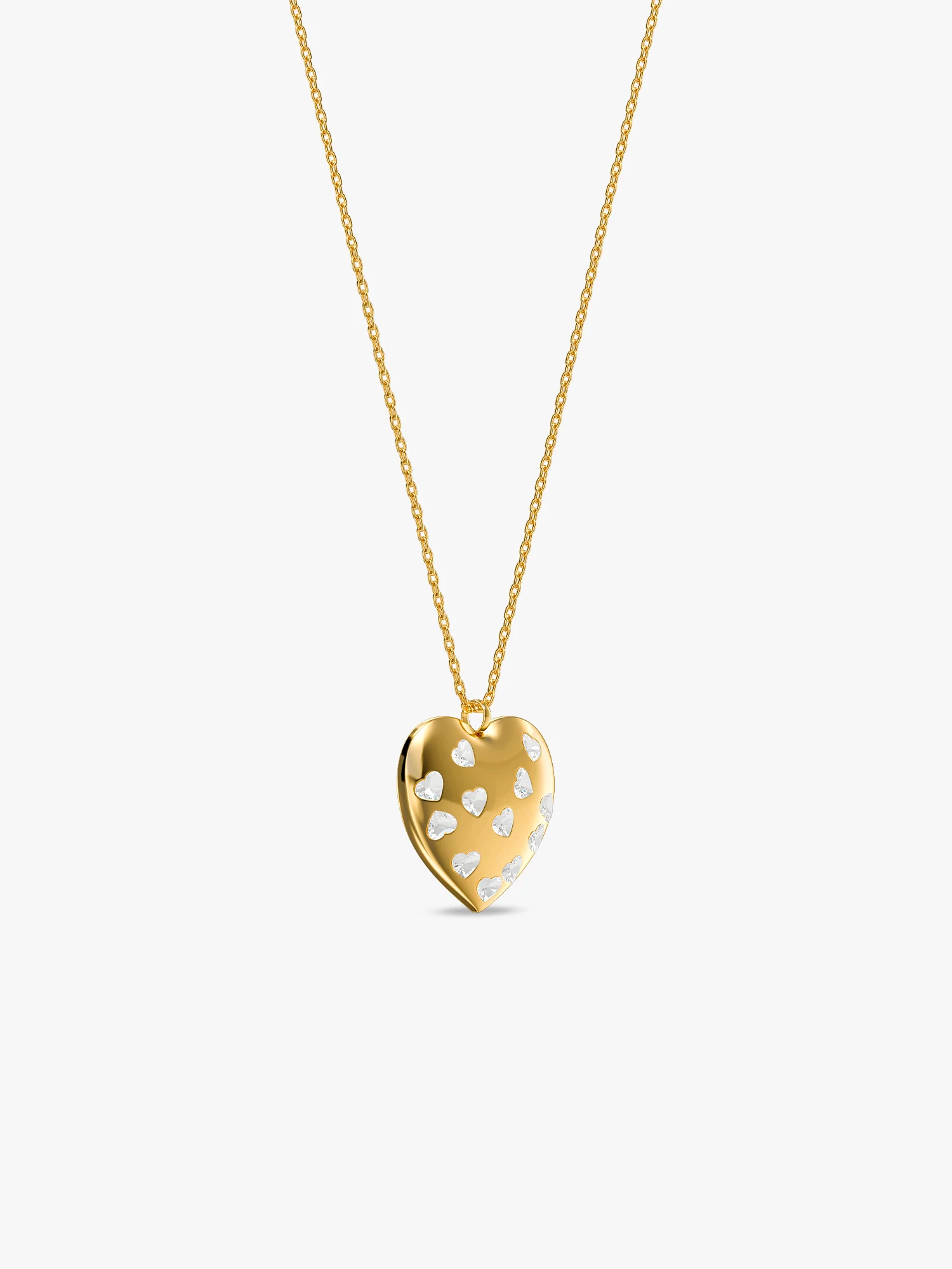 Heart Lock Gold Plated Pendant With Link Chain - Image 4