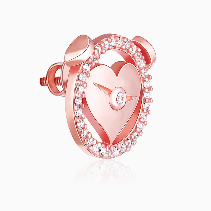 Rose Gold I Miss You Stud Earrings - Image 4