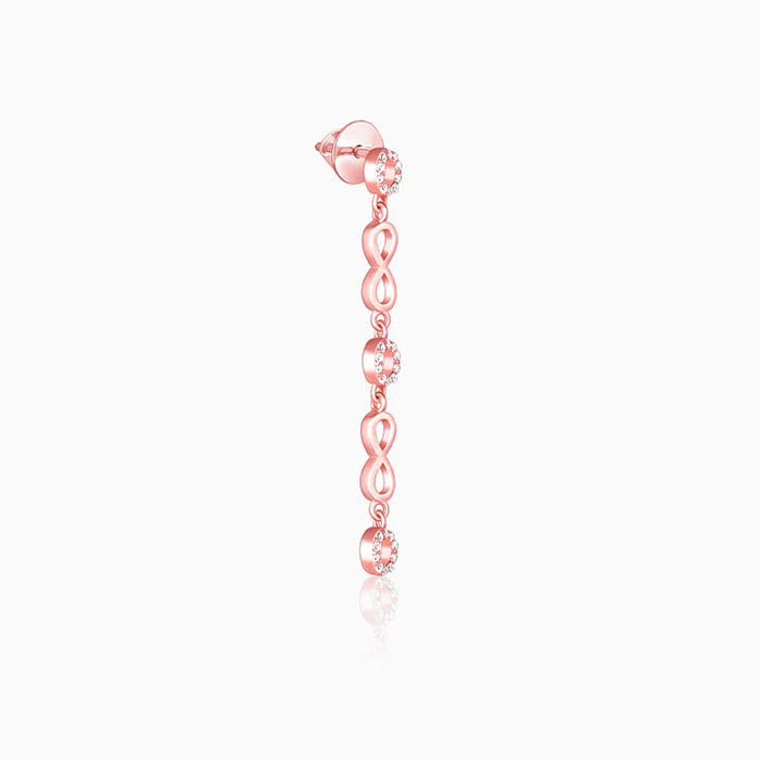 Rose Gold Infinite Connections Earrings - Image 4