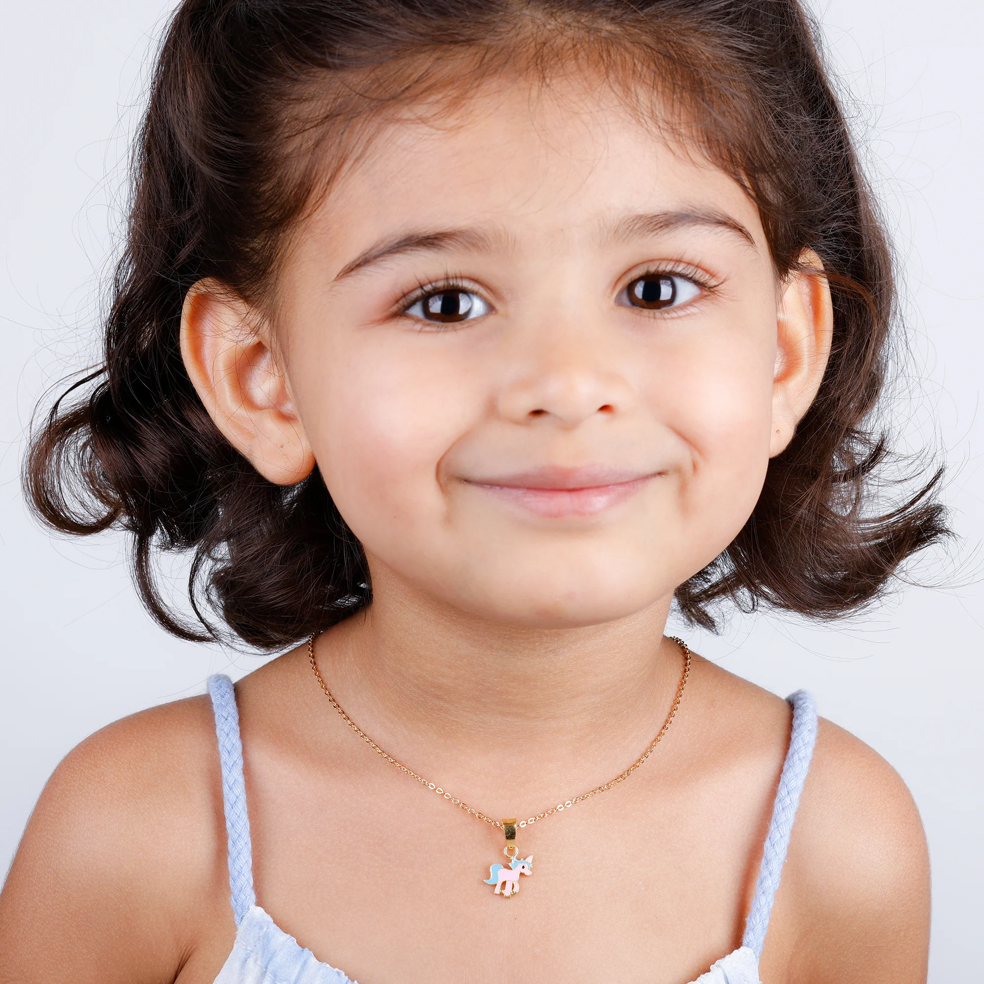 Golden Pie Unicorn Kids Pendant with Link Chain (7-10 yrs) - Image 3