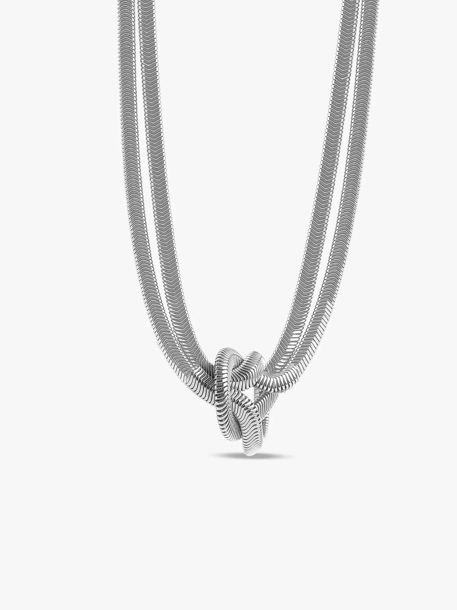 Knot Today Rhodium Plated Necklace - Image 4