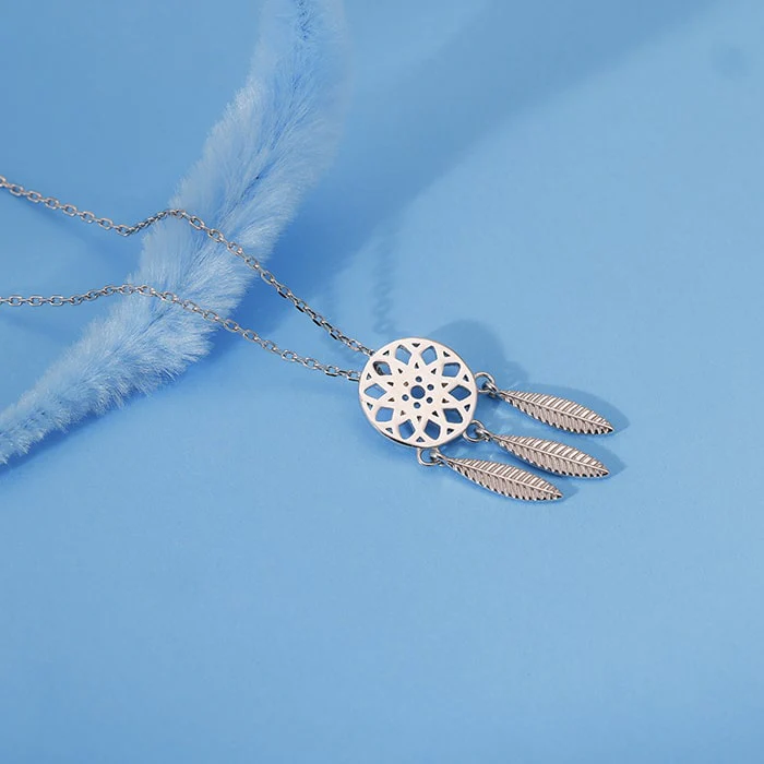 Silver Dreamcatcher Necklace - Image 2