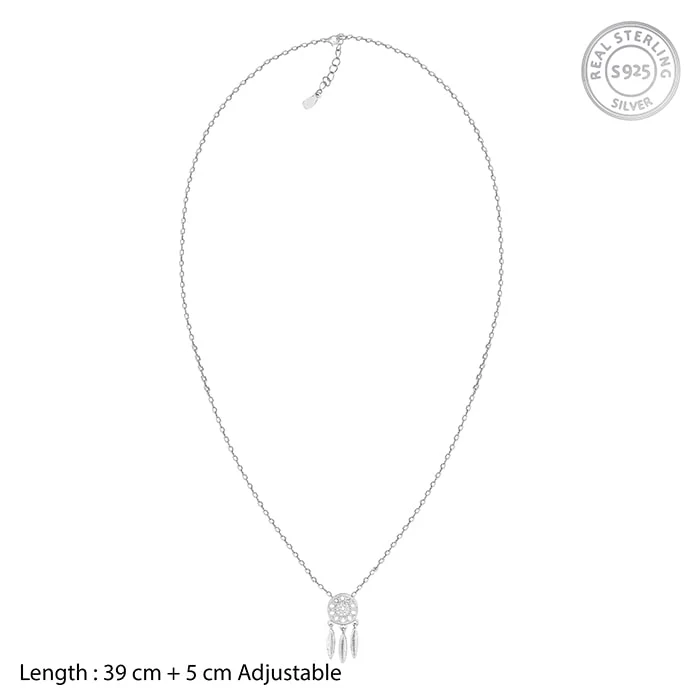 Silver Dreamcatcher Necklace - Image 5