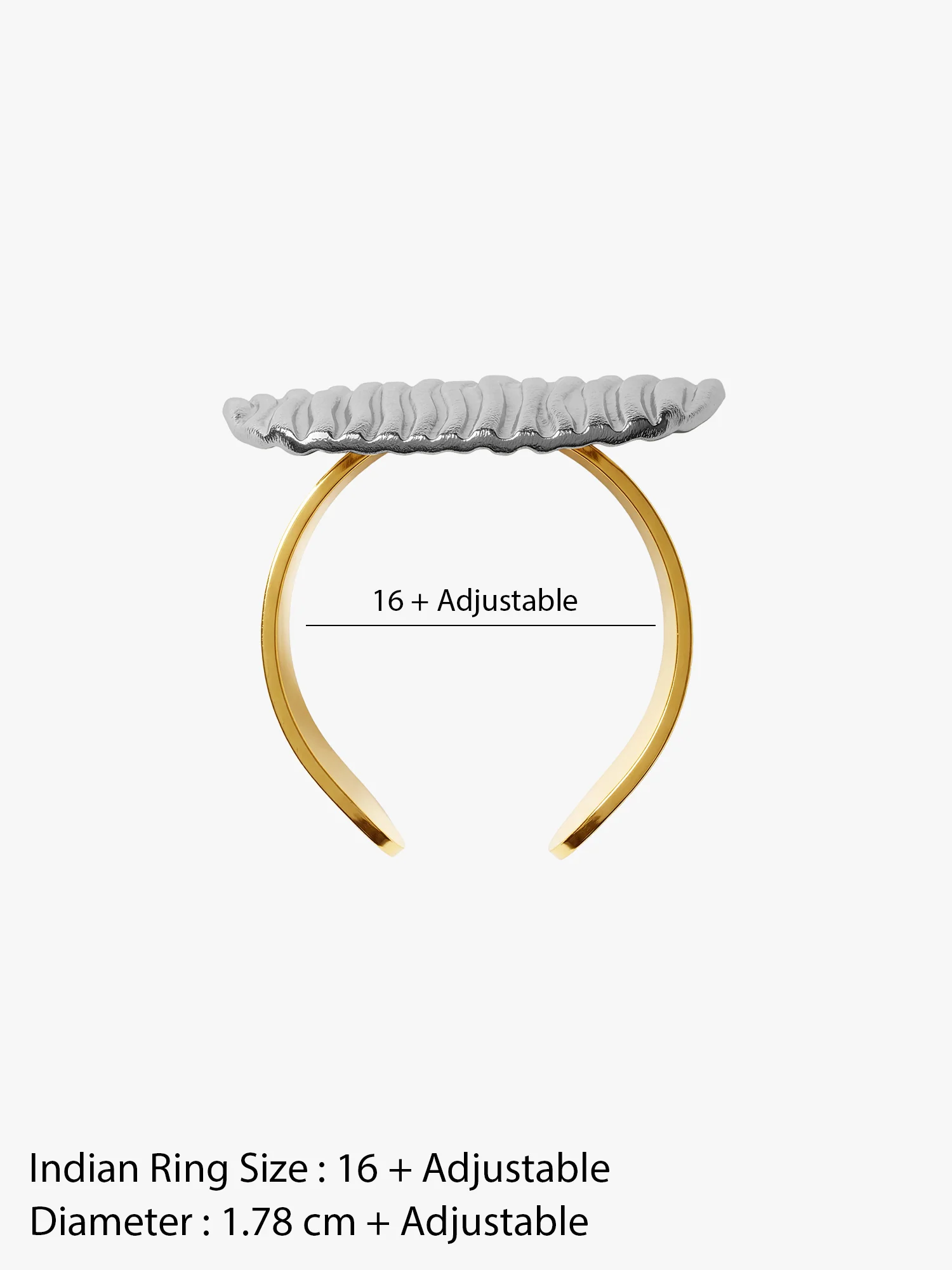 Line Stack Rush Rhodium Plated Ring (Size 16) - Image 6