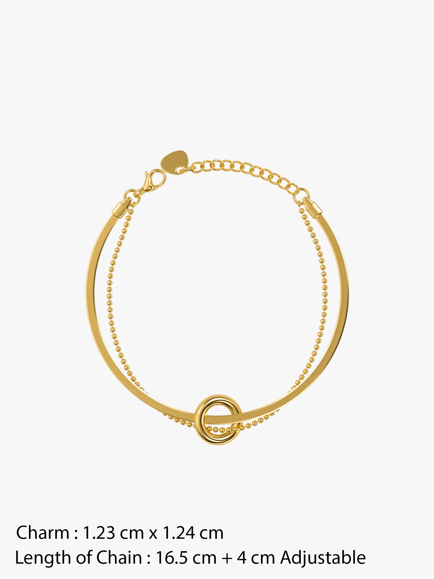 Loop Chain Gold Plated Bracelet - Image 5