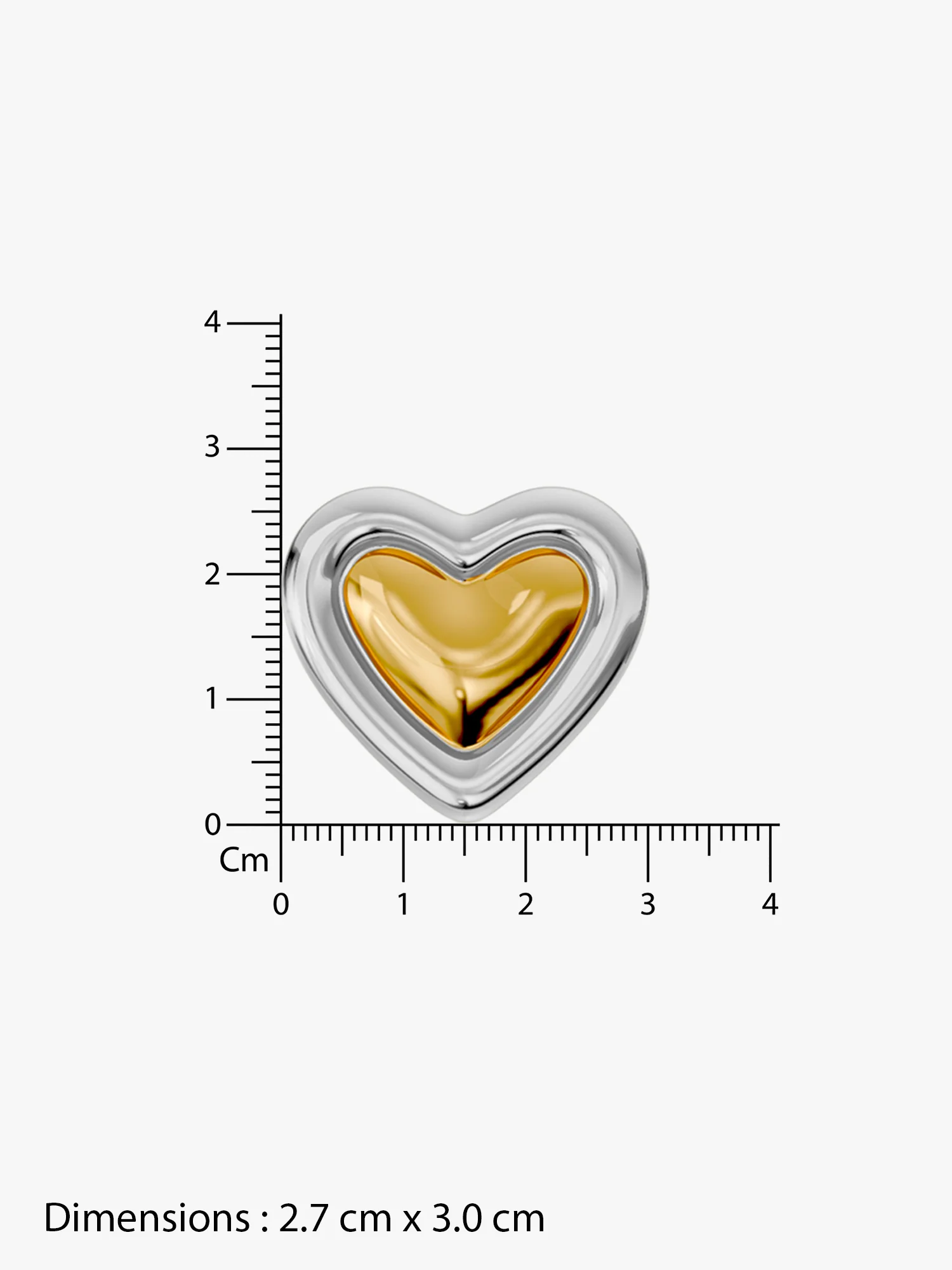 Love Bomb Dual Tone Studs - Image 6