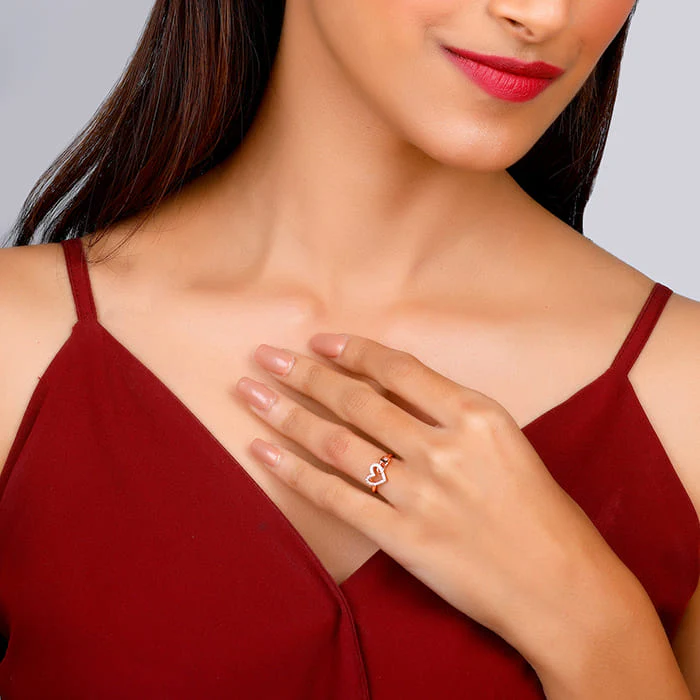 Rose Gold Love Lock Ring - Image 3