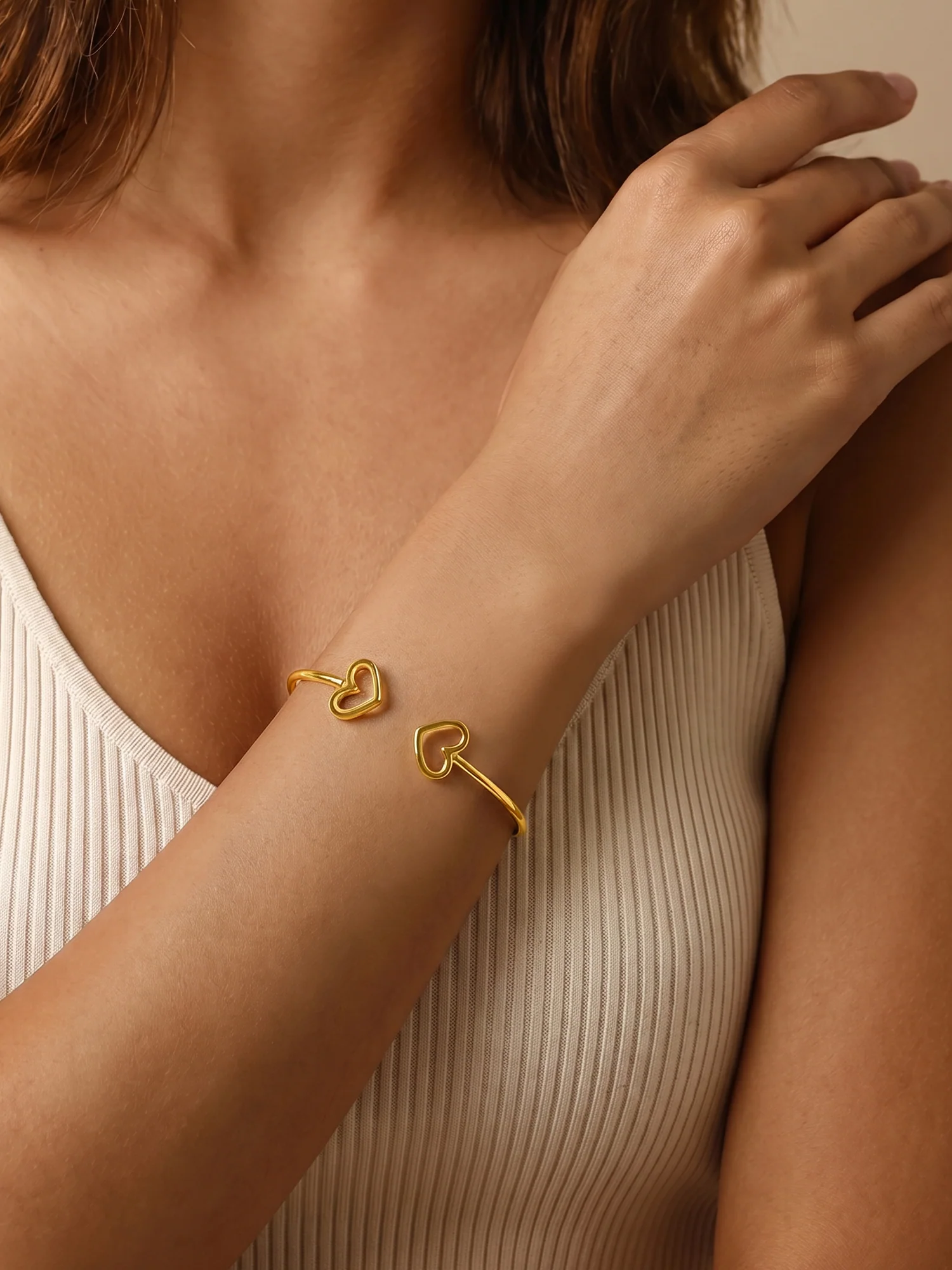 Love Loop Gold Plated Cuff Bracelet - Image 3