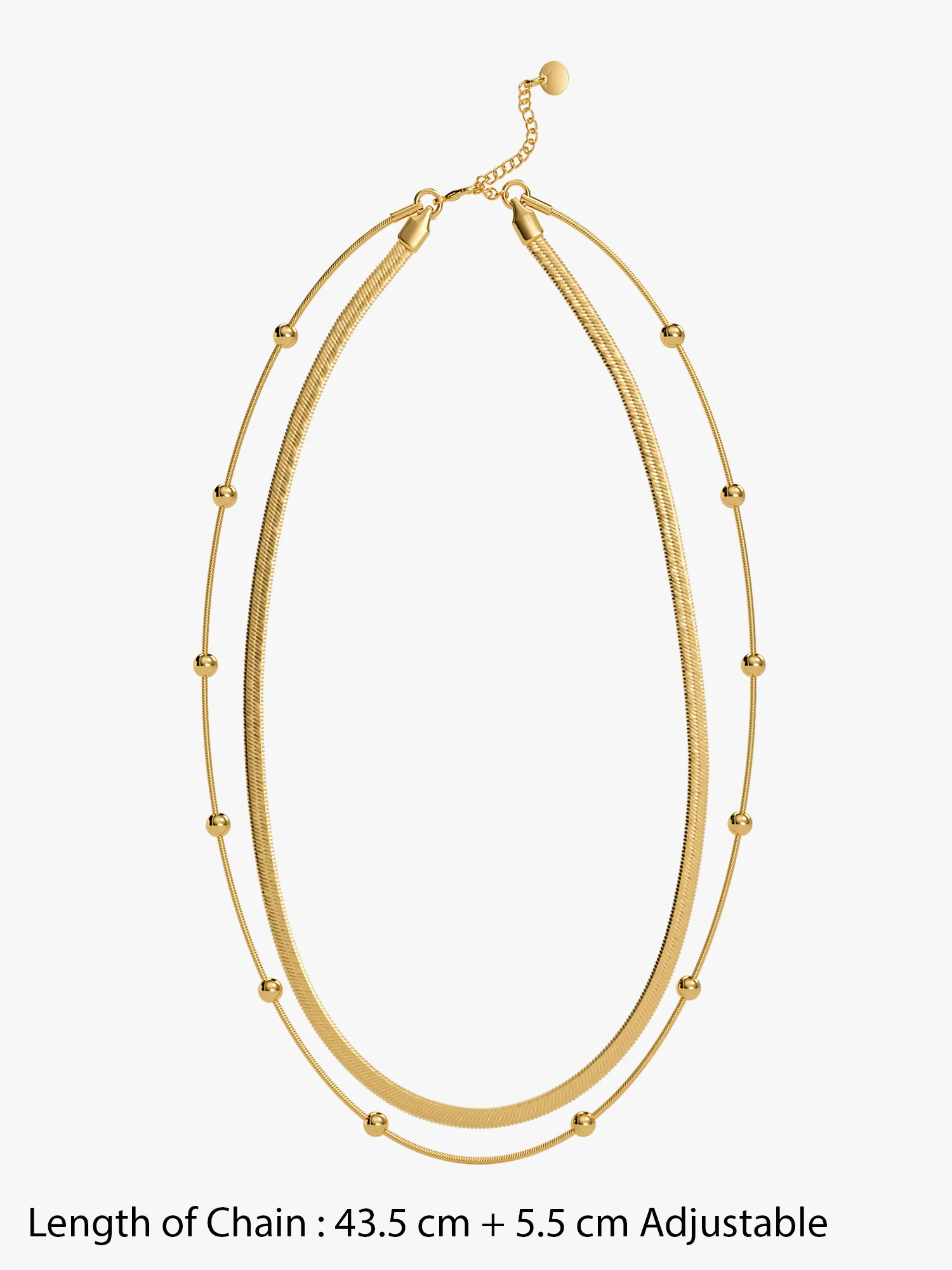 Main Character Gold Plated Layered Necklace - Image 5