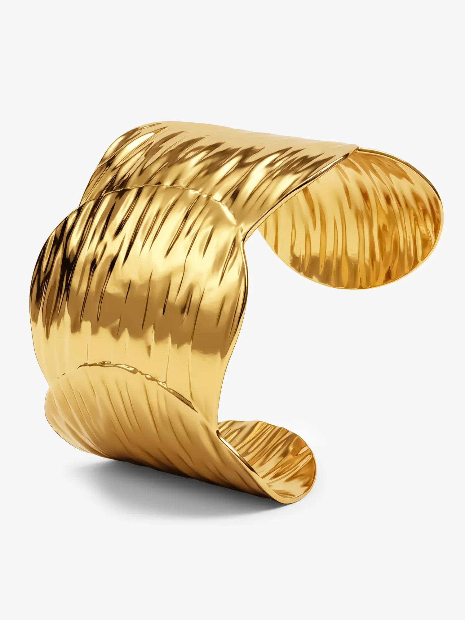 Melt Moment Gold Plated Cuff Bracelet - Image 4
