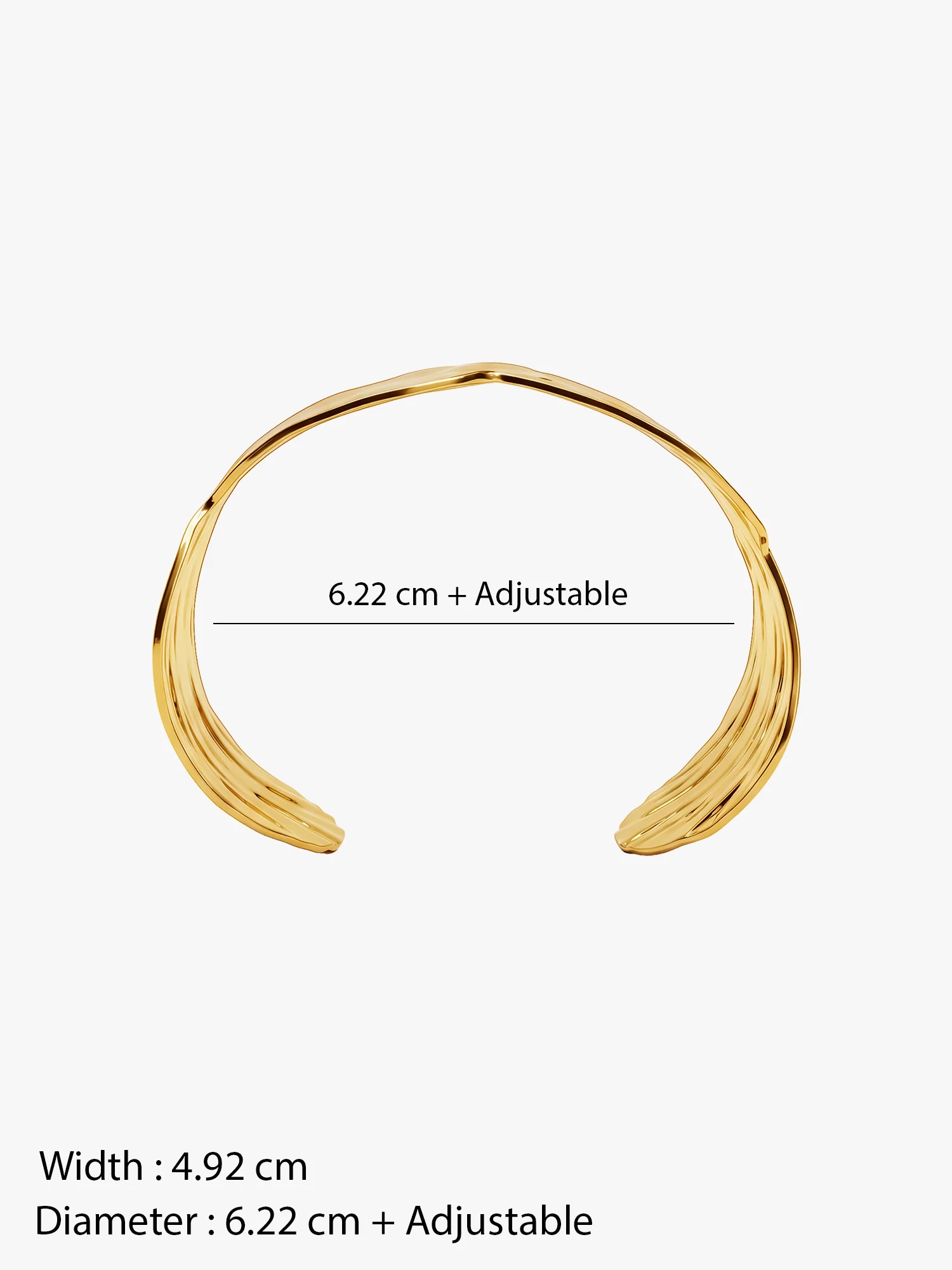 Melt Moment Gold Plated Cuff Bracelet - Image 6