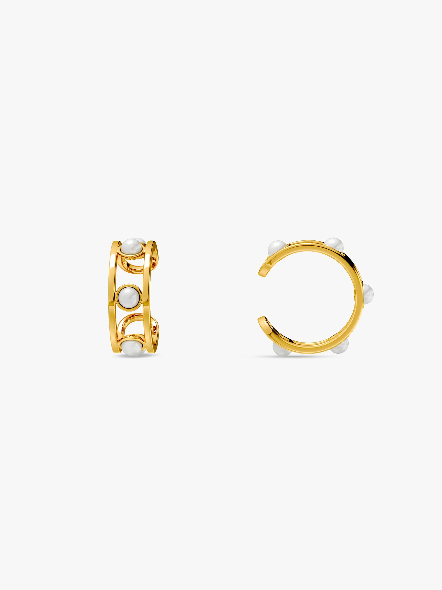 Micro Lock Gold Plated Ear Cuffs - Image 5