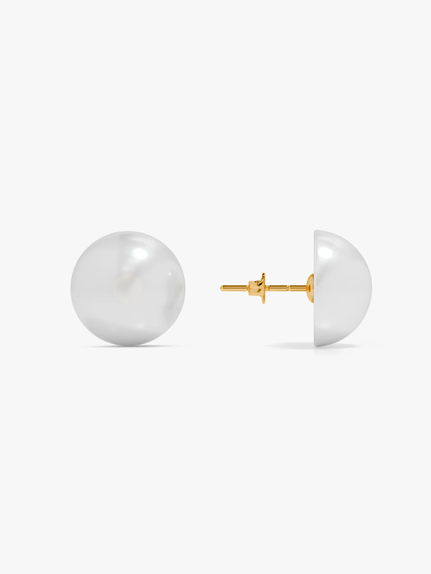 Not So Basic Pearl Gold Plated Studs - Image 5
