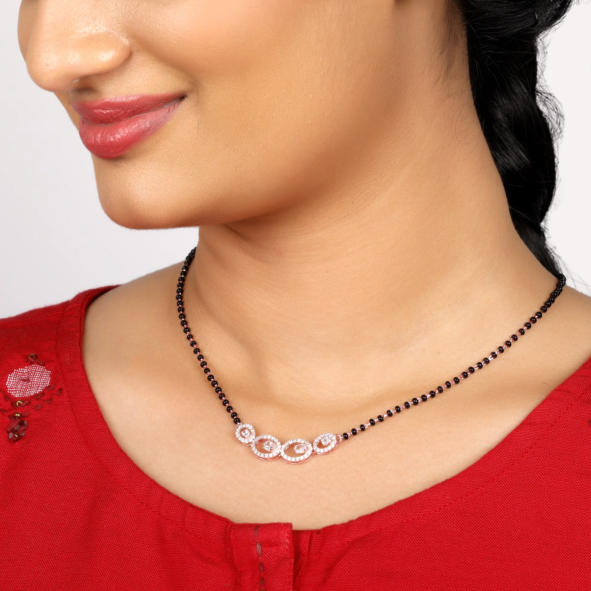 Rose Gold Eternal Love Mangalsutra - Image 3