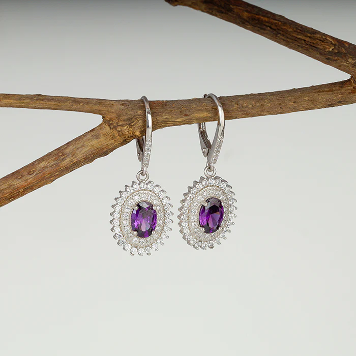 Silver Shining Crescent Earrings - Image 3