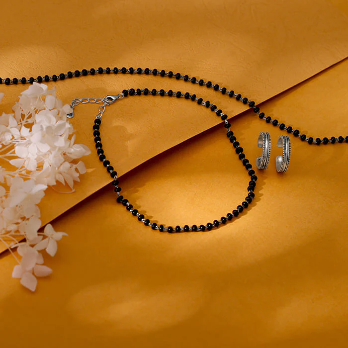 Oxidised Silver Chitrangada Set - Image 2