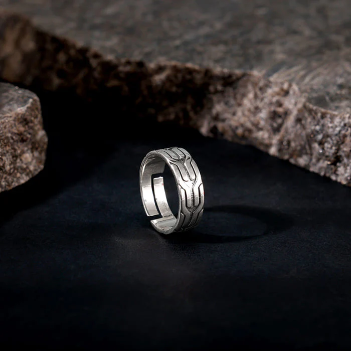 Oxidised Silver Classy Ring For Him - Image 2