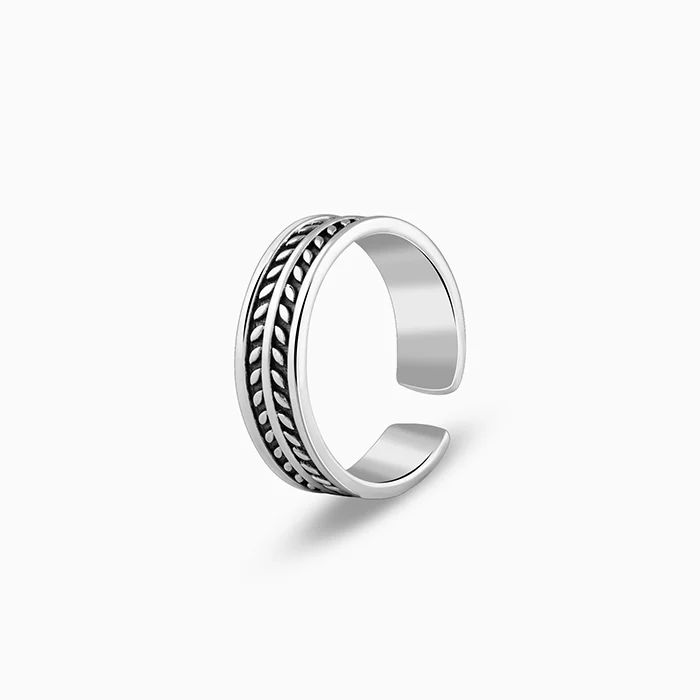 Oxidised Silver Falak Toe Rings - Image 4