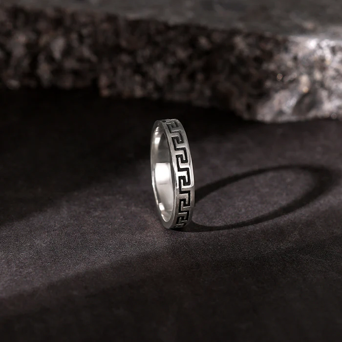 Oxidised Silver Mystique Ring For Him - Image 2