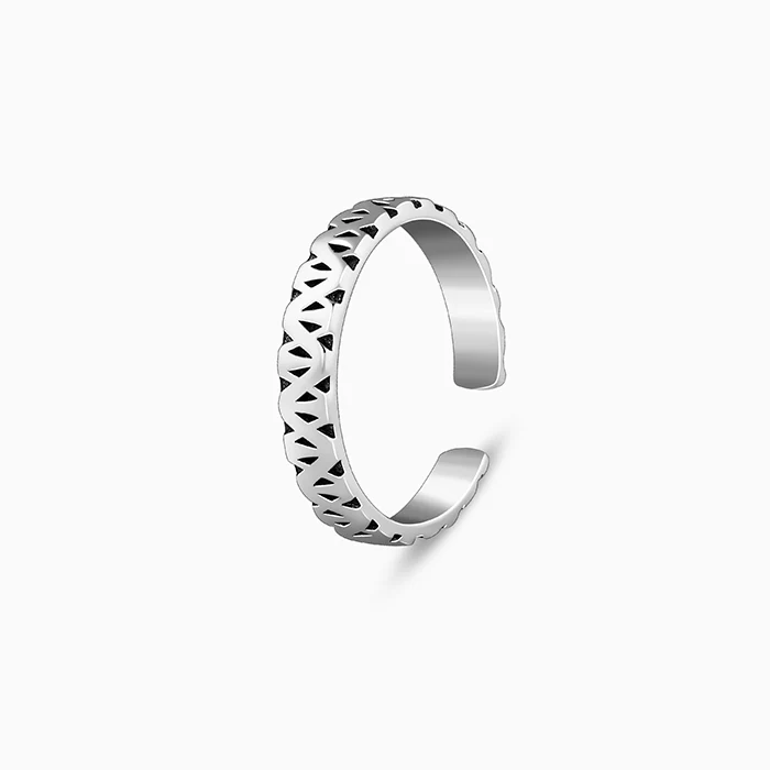 Oxidised Silver Vanshika Toe Rings - Image 4