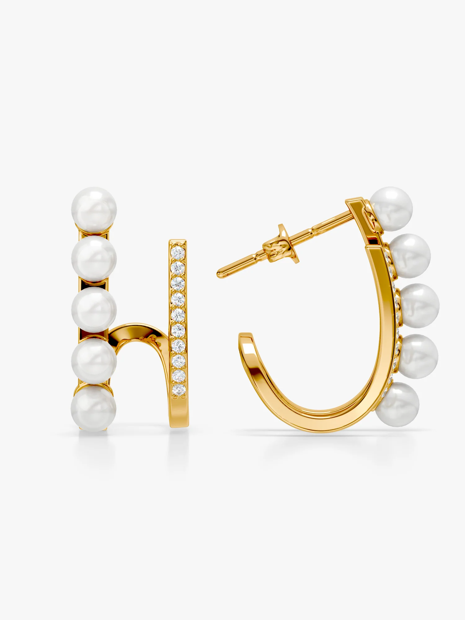 Pearl Core Gold Plated Earrings - Image 5