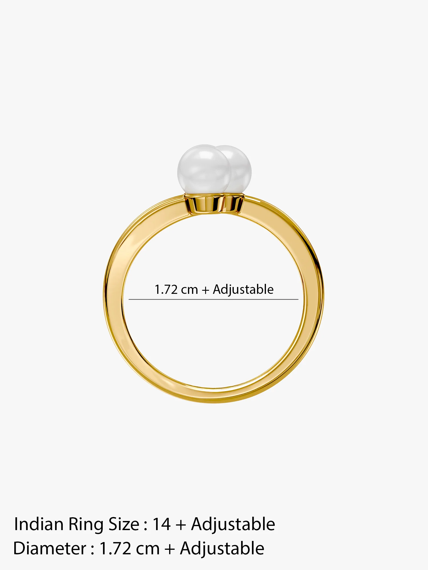 Pearl Flux Gold Plated Ring (Size 14) - Image 6