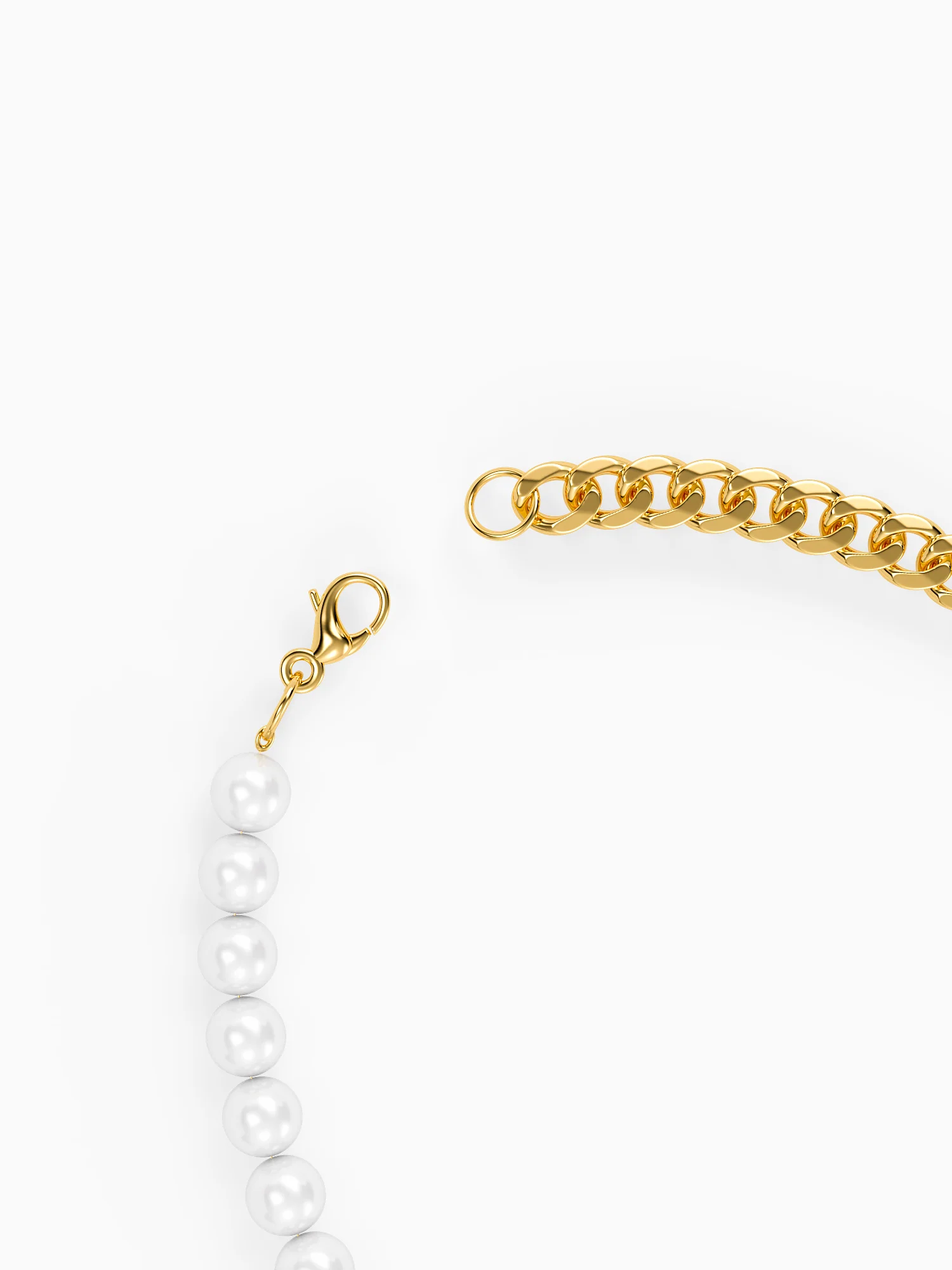 Pearl Layer Love Gold Plated Necklace - Image 4