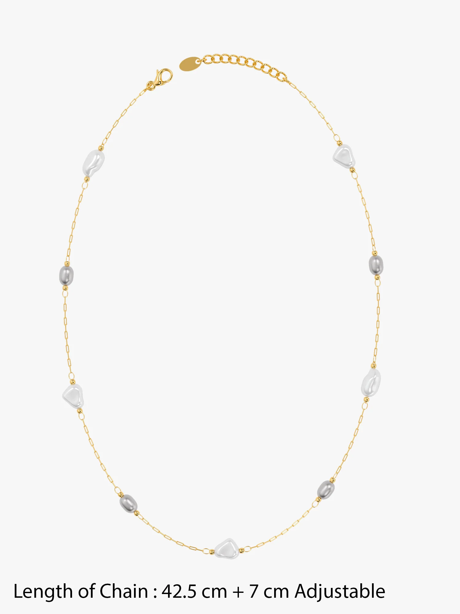 Pearl Sprinkle Gold Plated Necklace - Image 5